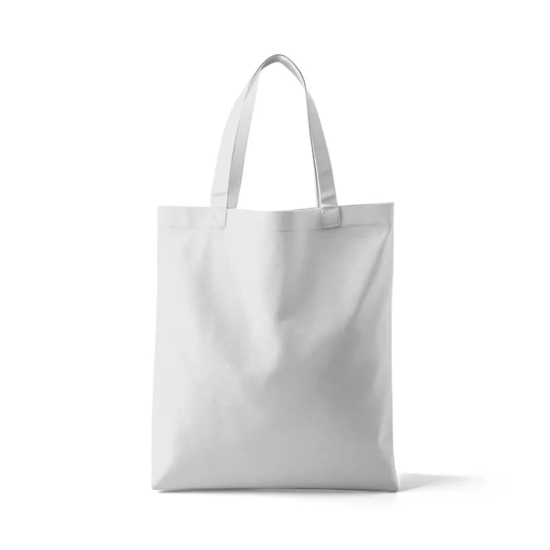 Studio Tote in natural cotton canvas with reinforced handles, shown upright
