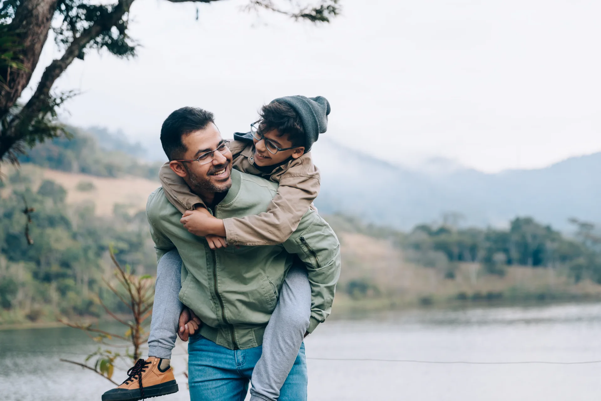 A father and son together — Express Care is the family clinic