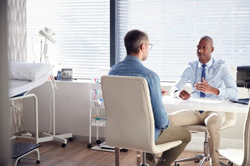 Doctor and patient consultation