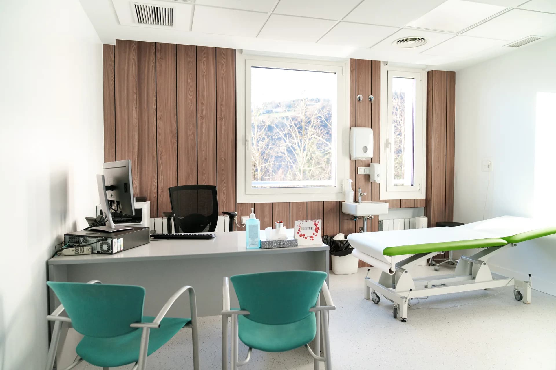 Modern treatment room with natural light