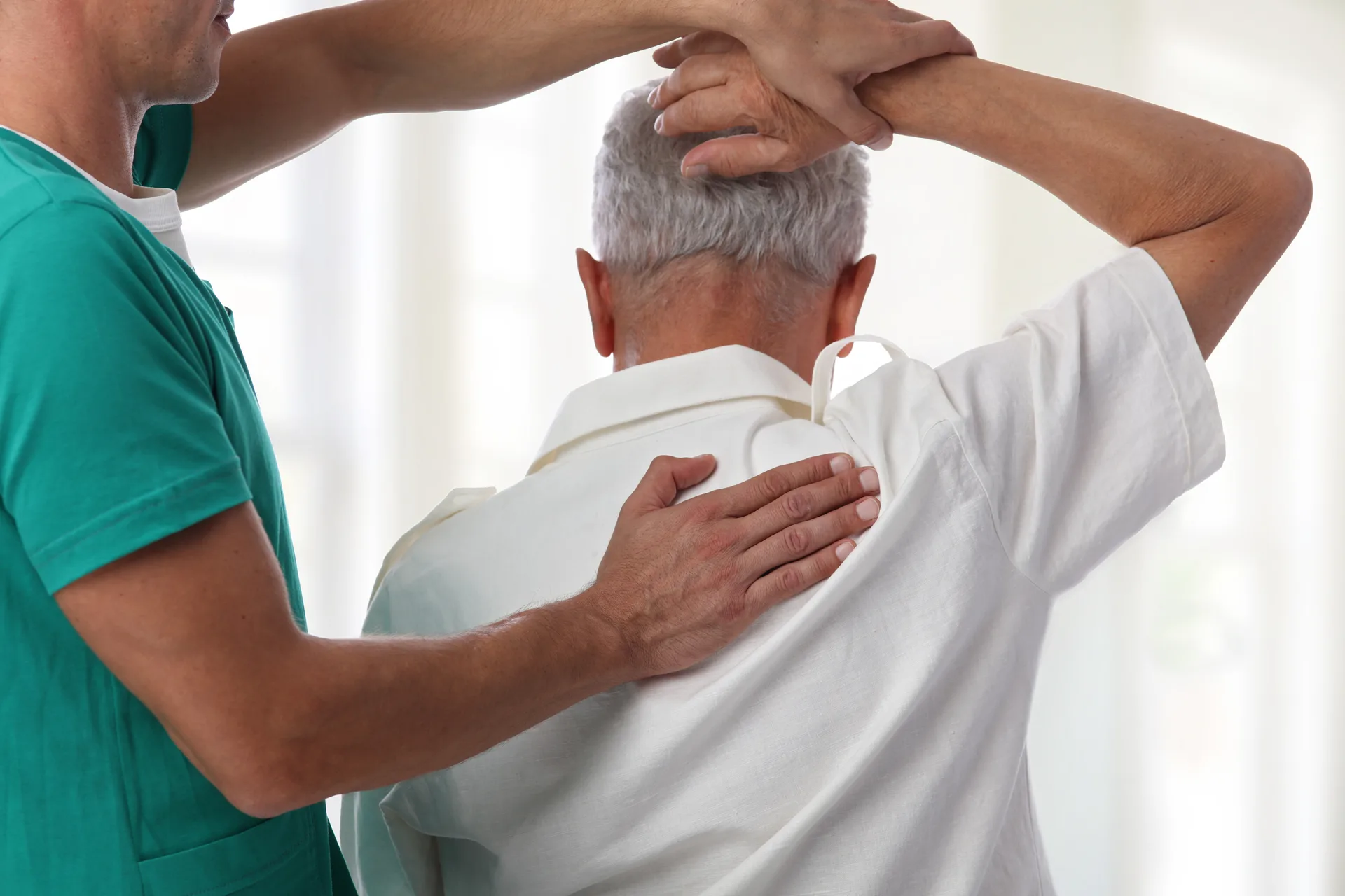 Chiropractic adjustment on the spine