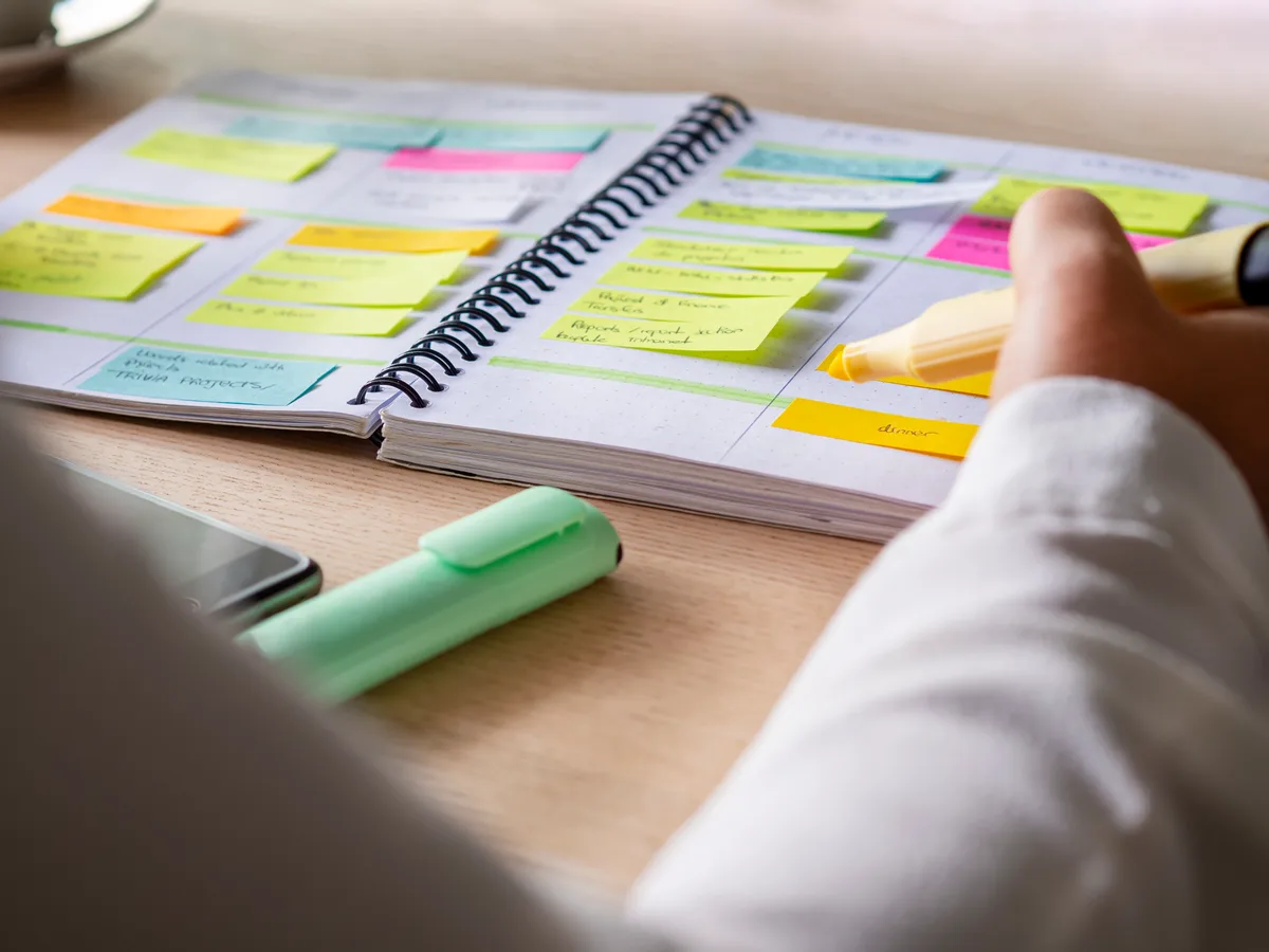 Editorial calendar planner with dates