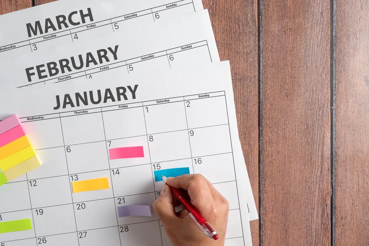 Social media content calendar planning