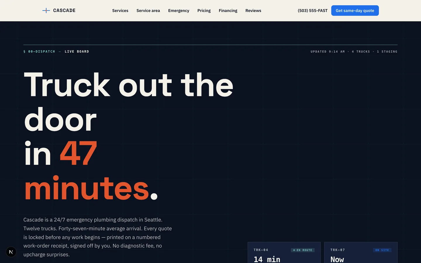 Home Services sample site preview