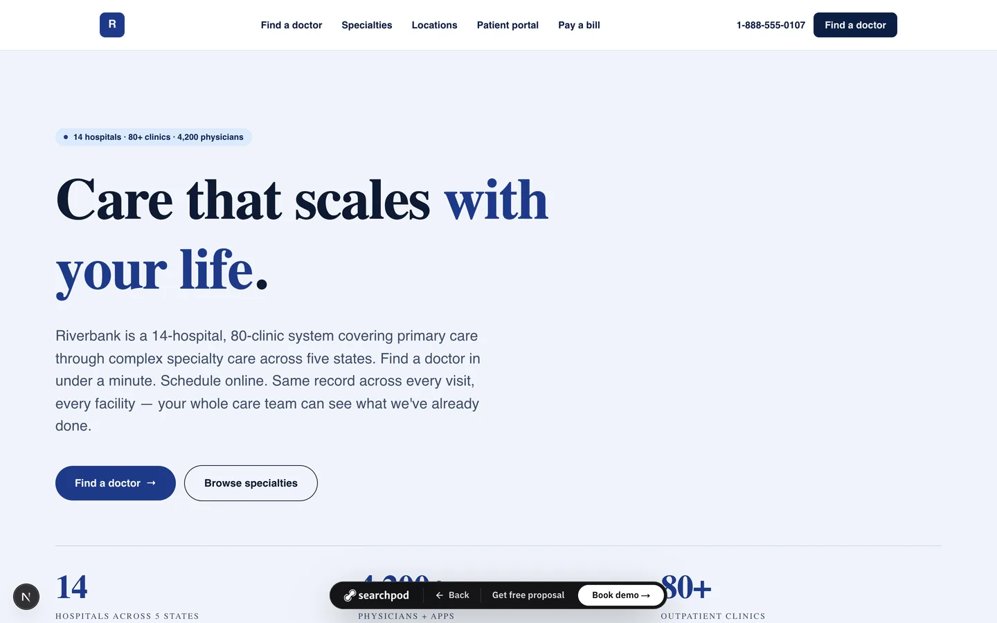 Established Group — sample ent practices homepage by SearchPod