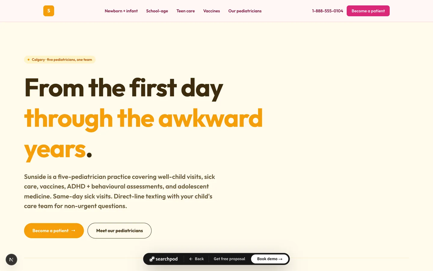 Family Practice — sample ob/gyn practices homepage by SearchPod