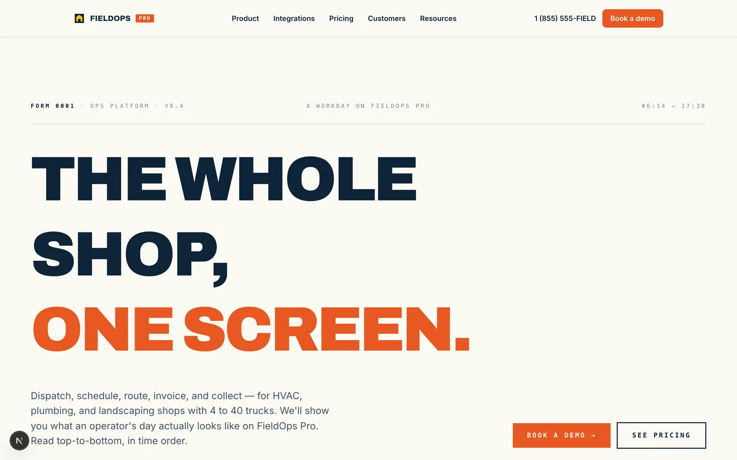 SaaS sample site preview